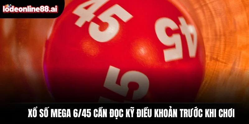 Xổ Số Mega 6/45 - Giấc Mơ Tỷ Phú Bắt Đầu Từ Một Vé 4 Xổ số Mega 6/45 cần đọc kỹ điều khoản trước khi chơi